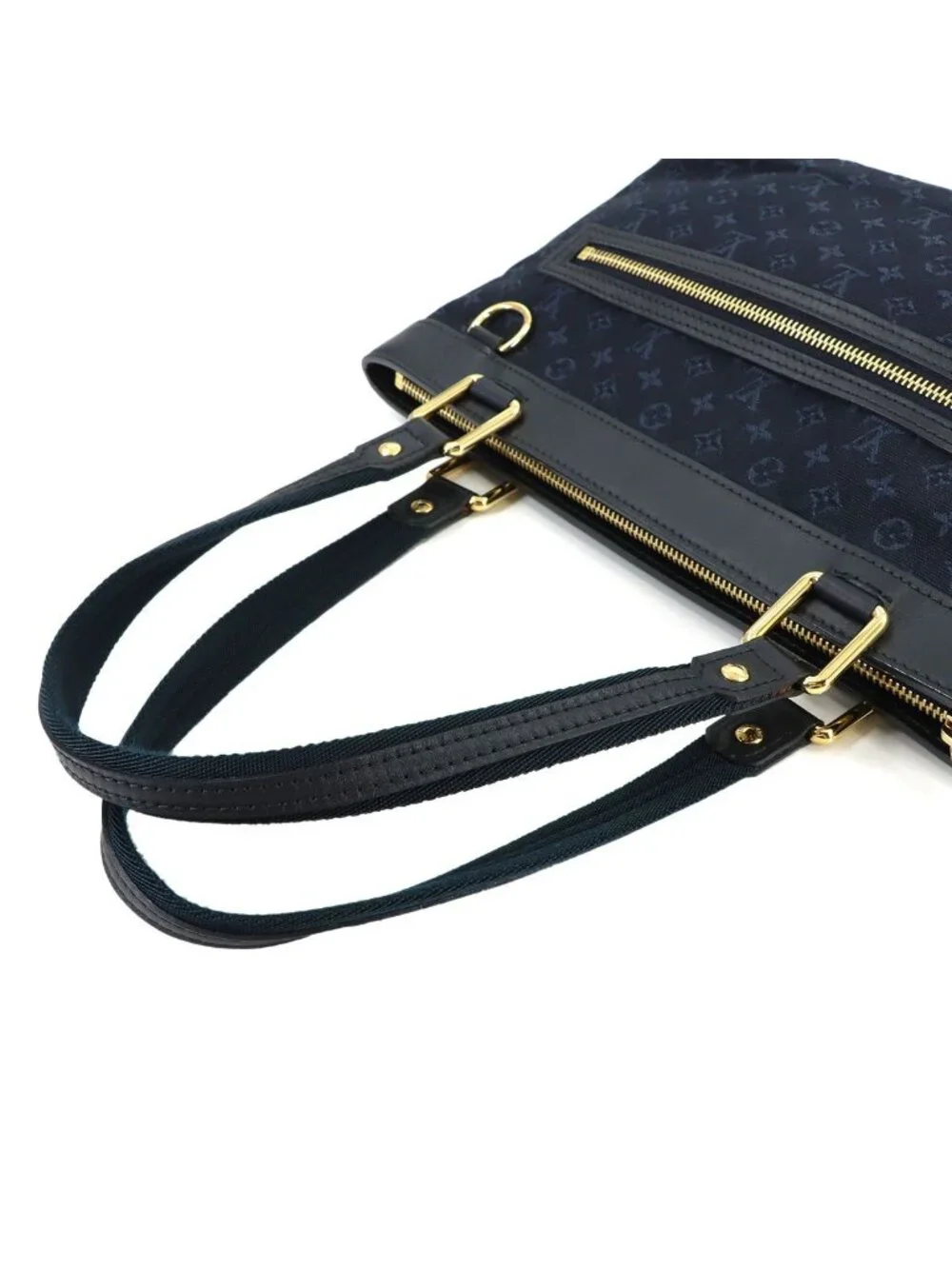 Louis Vuitton Monogram Mini Lucille PM Tote Canvas Leather Blue - Picture 6 of 10